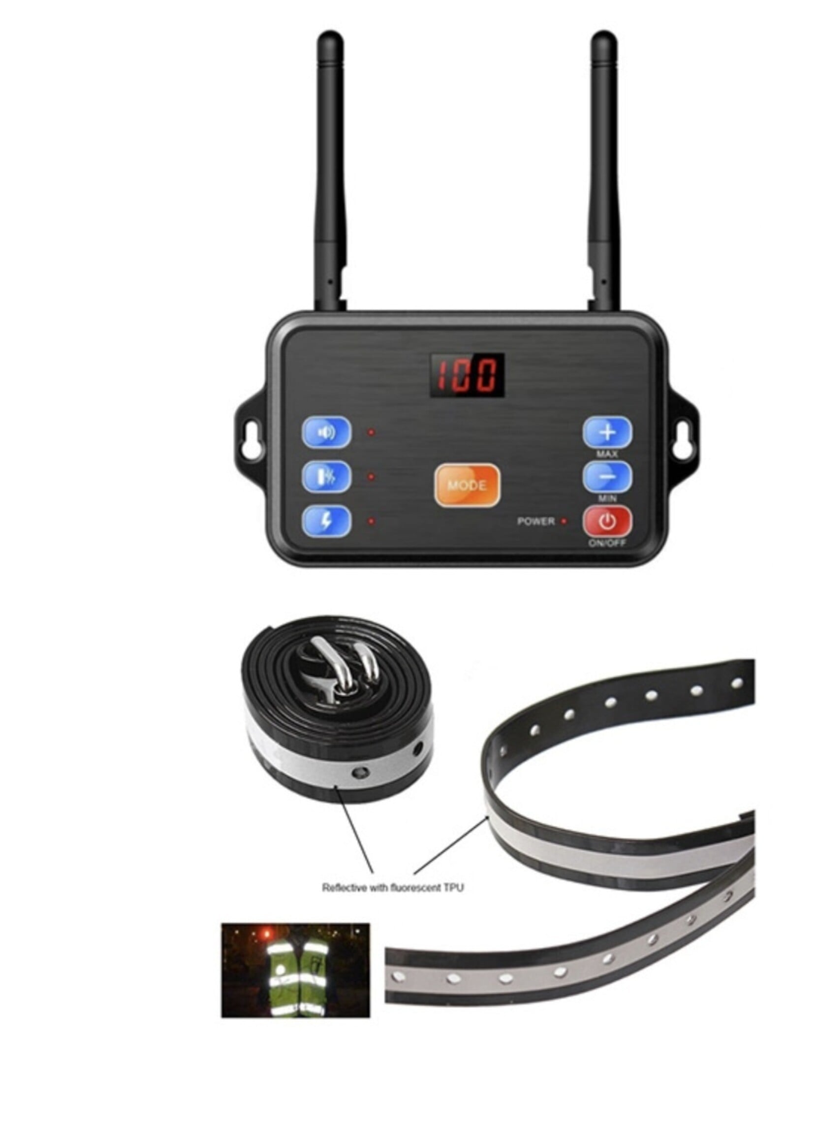 2-in-1 Draadloze Hondenomheining & Hondentrainer – Oplaadbaar – Bereik tot 300 Meter
