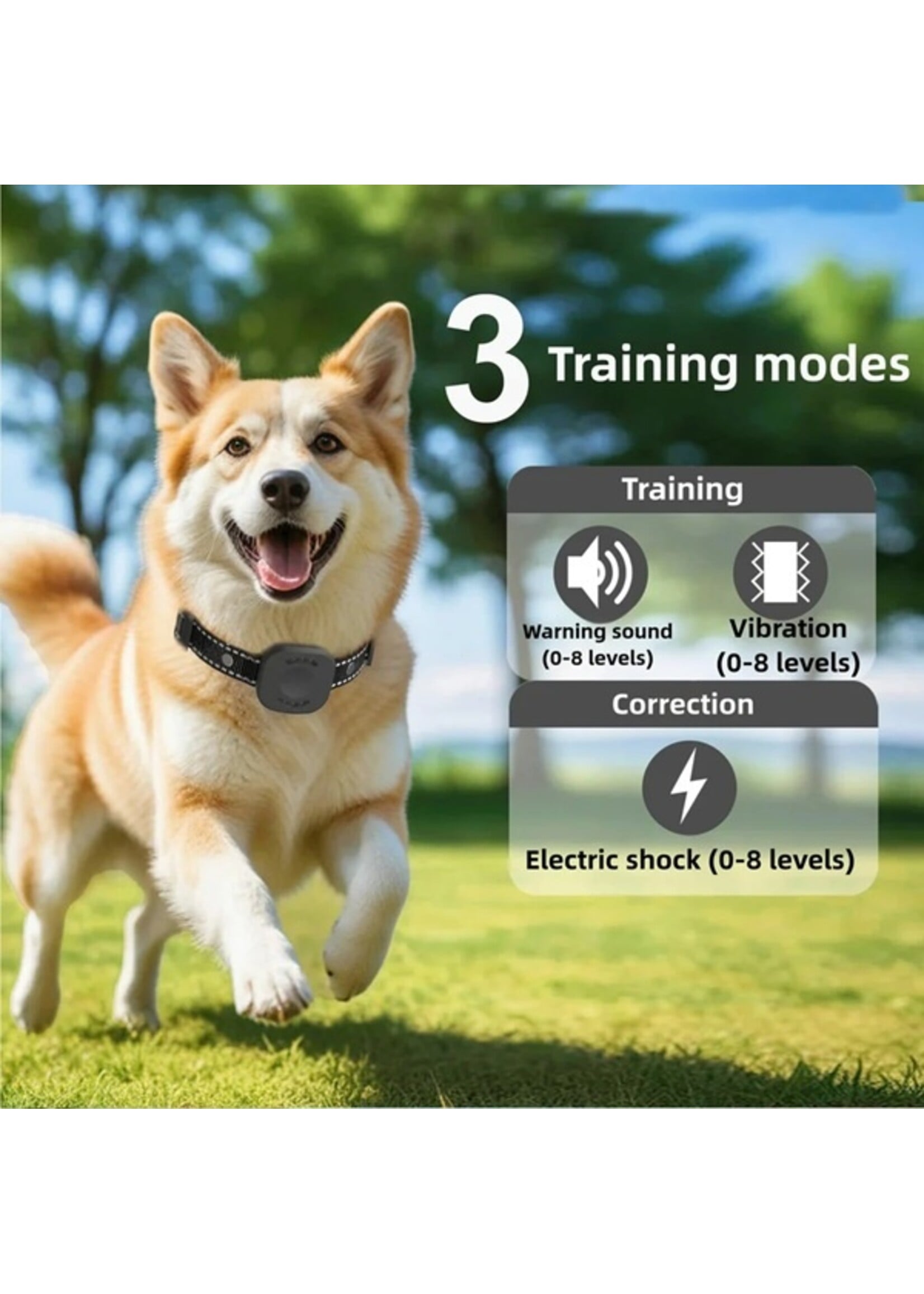 2-in-1 Draadloze Hondenomheining & Trainingshalsband – Oplaadbaar – Bereik tot ca. 480 Meter