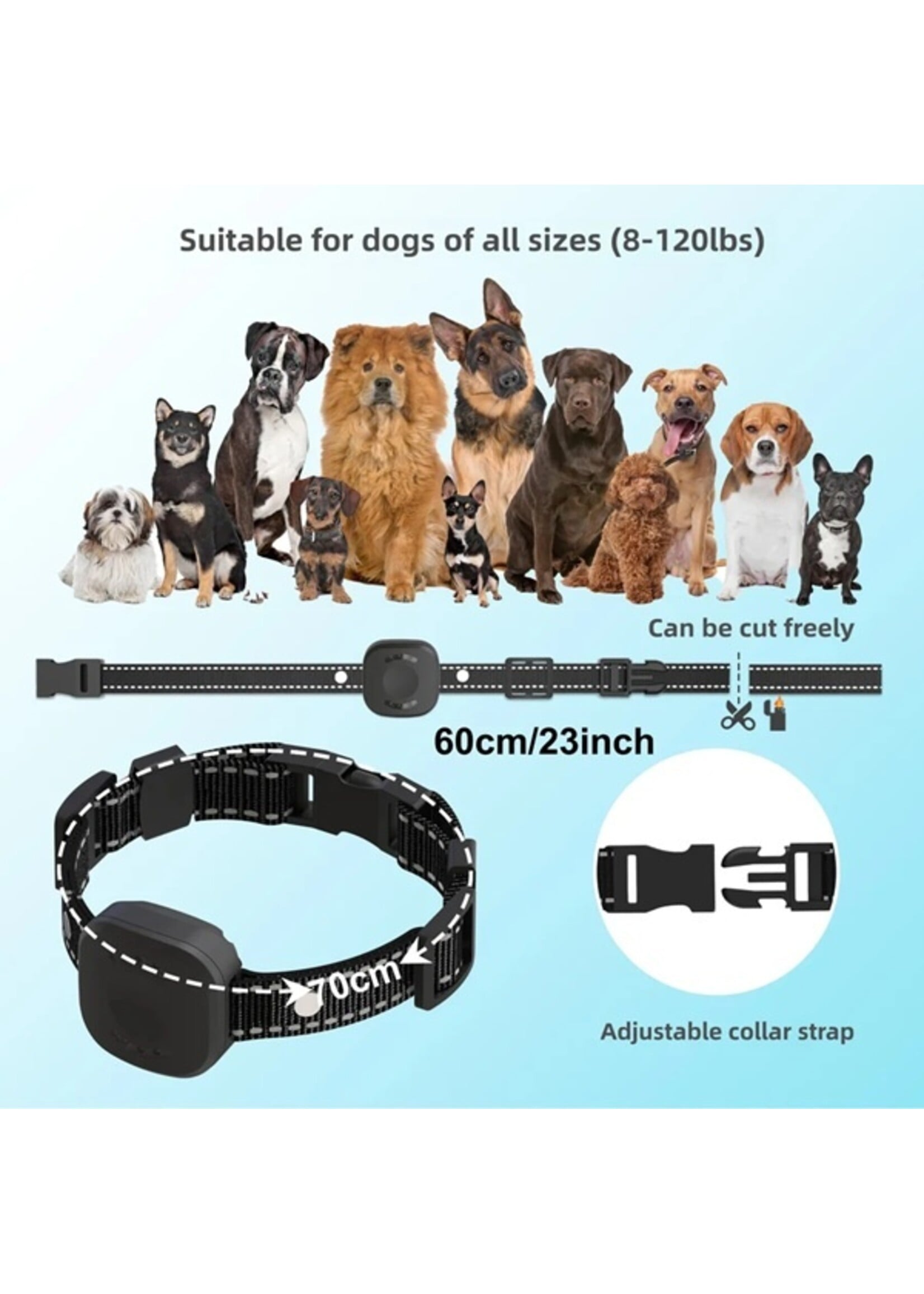 2-in-1 Draadloze Hondenomheining & Trainingshalsband – Oplaadbaar – Bereik tot ca. 480 Meter