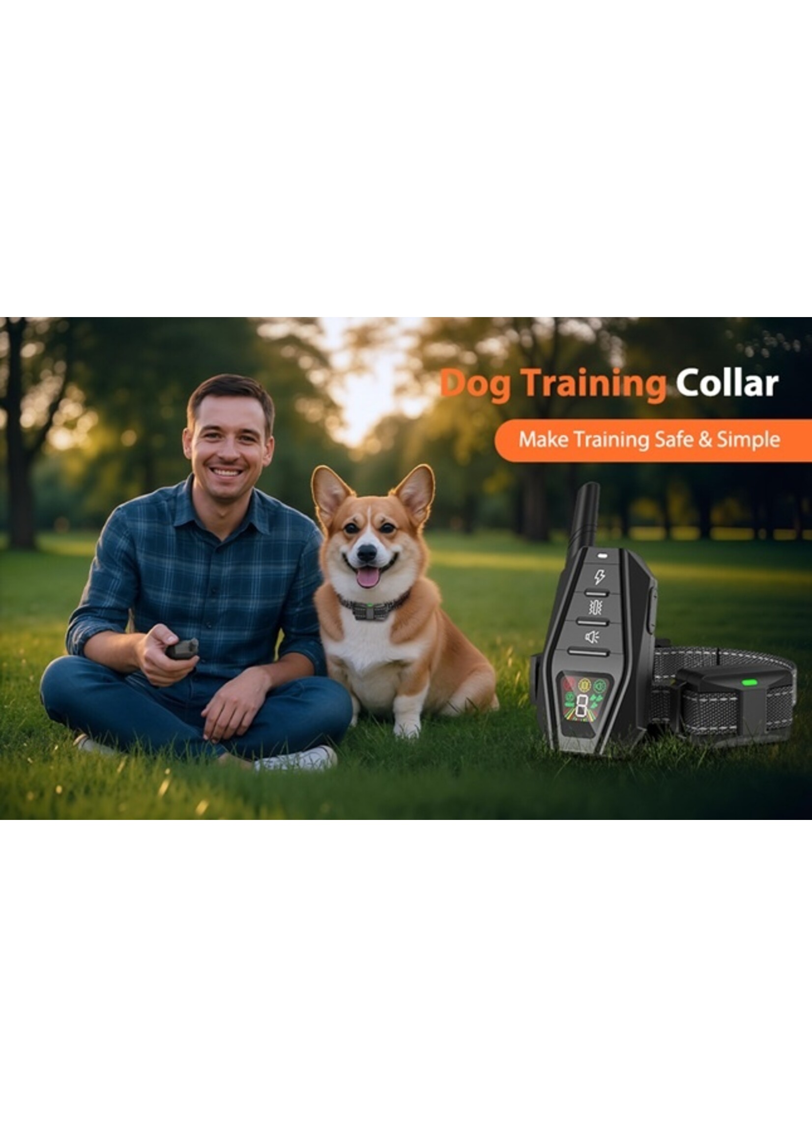 Trainingshalsband voor Kleine Honden 2–7 kg – 1000 Meter Bereik  – Oplaadbaar – 3 Trainingsfuncties