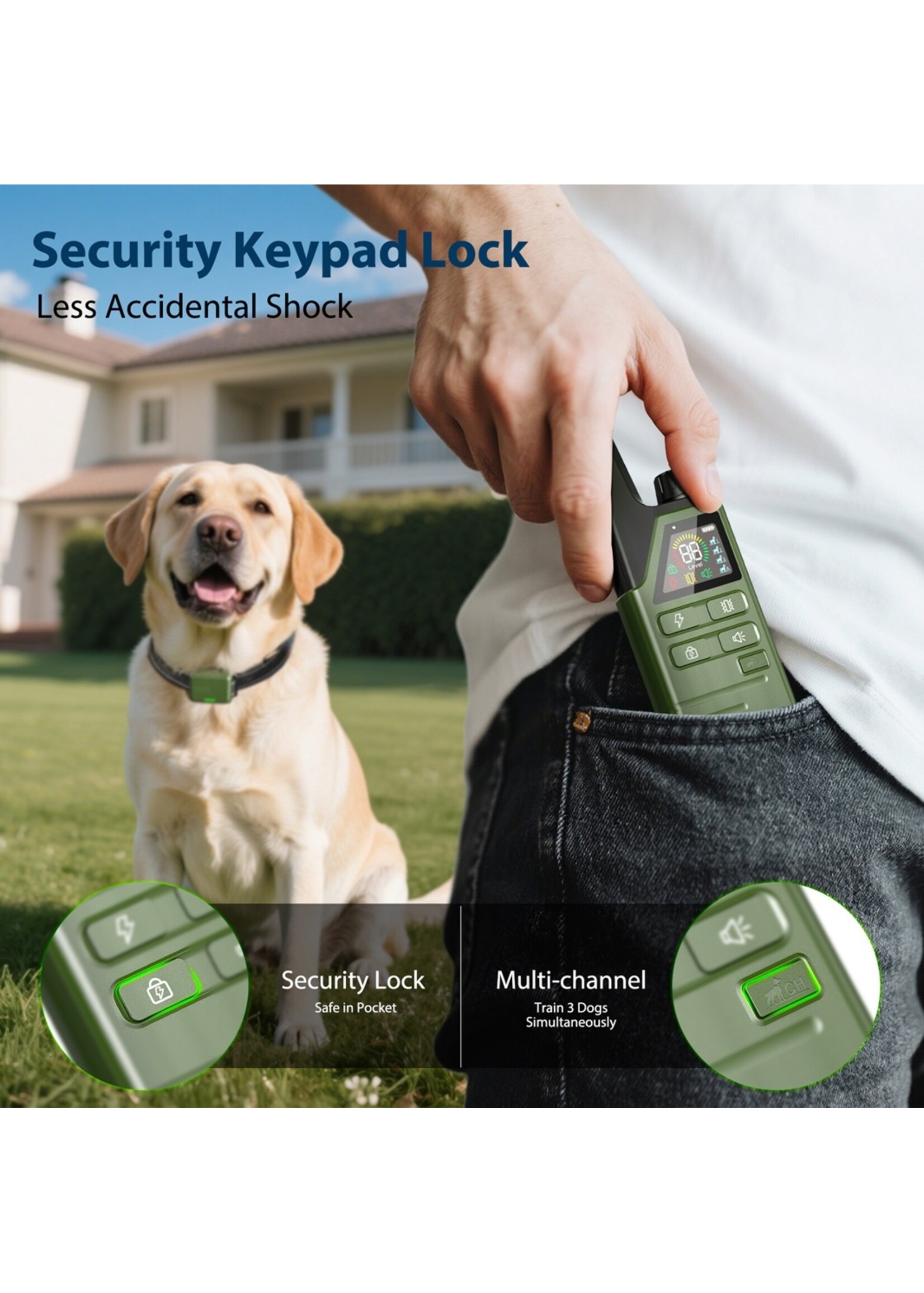 Trainingshalsband voor Honden – 1370 Meter Bereik – IP67– Voor 1 hond