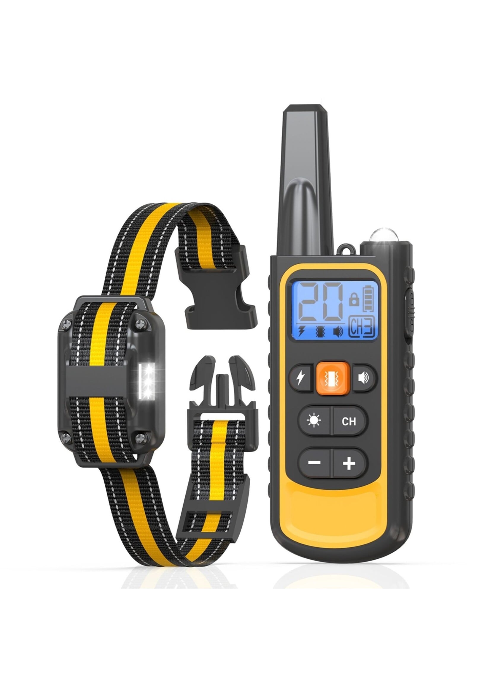 Oplaadbare Hondentrainer met Afstandsbediening – IP67 – Vibratie, Geluid, Correctie & LED-Licht