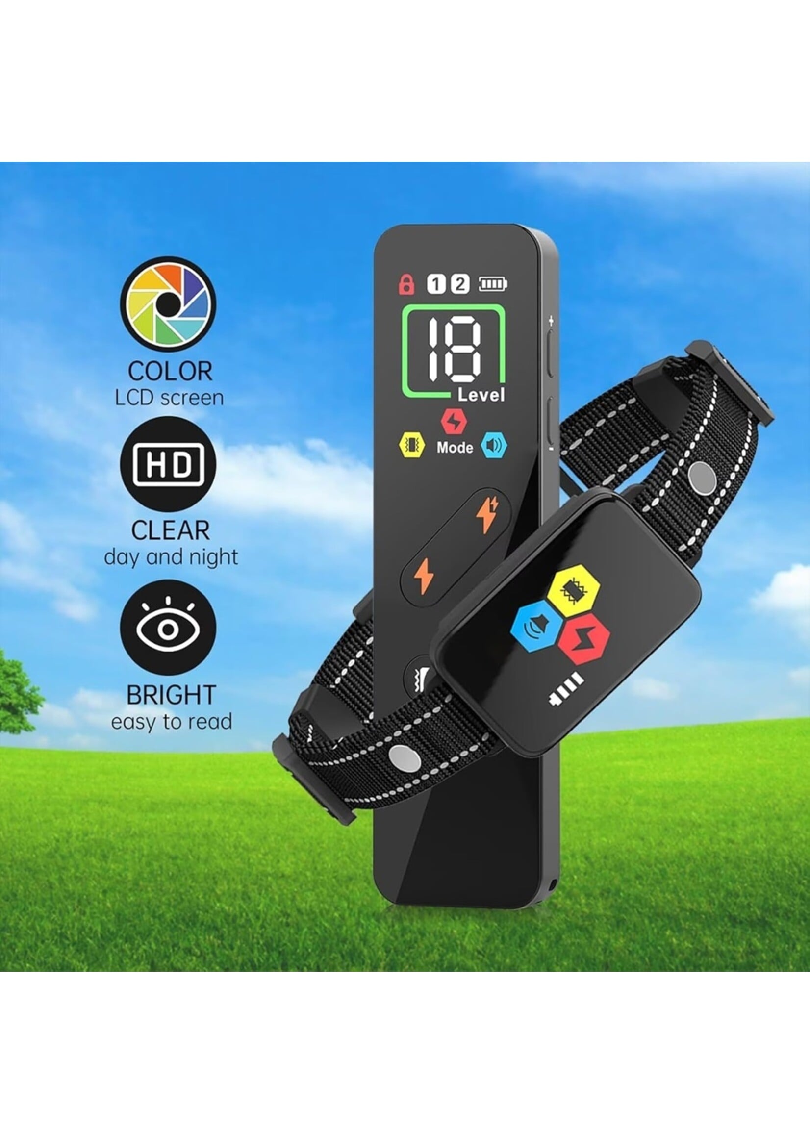 Hondentrainer met Afstandsbediening – 1000 Meter – IP68 – 3 Trainingsfuncties – Voor 1 hond