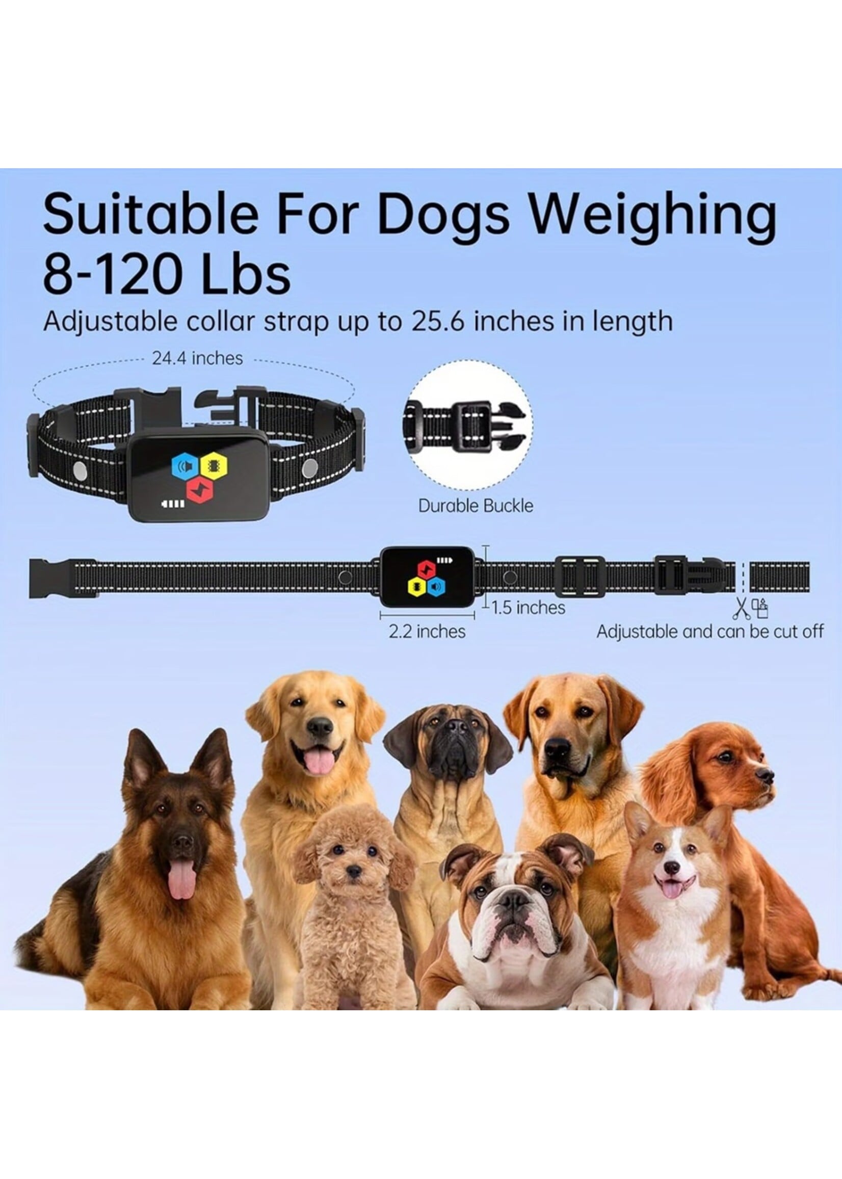 Hondentrainer met Afstandsbediening – 1000 Meter – IP68 – 3 Trainingsfuncties – Voor 1 hond