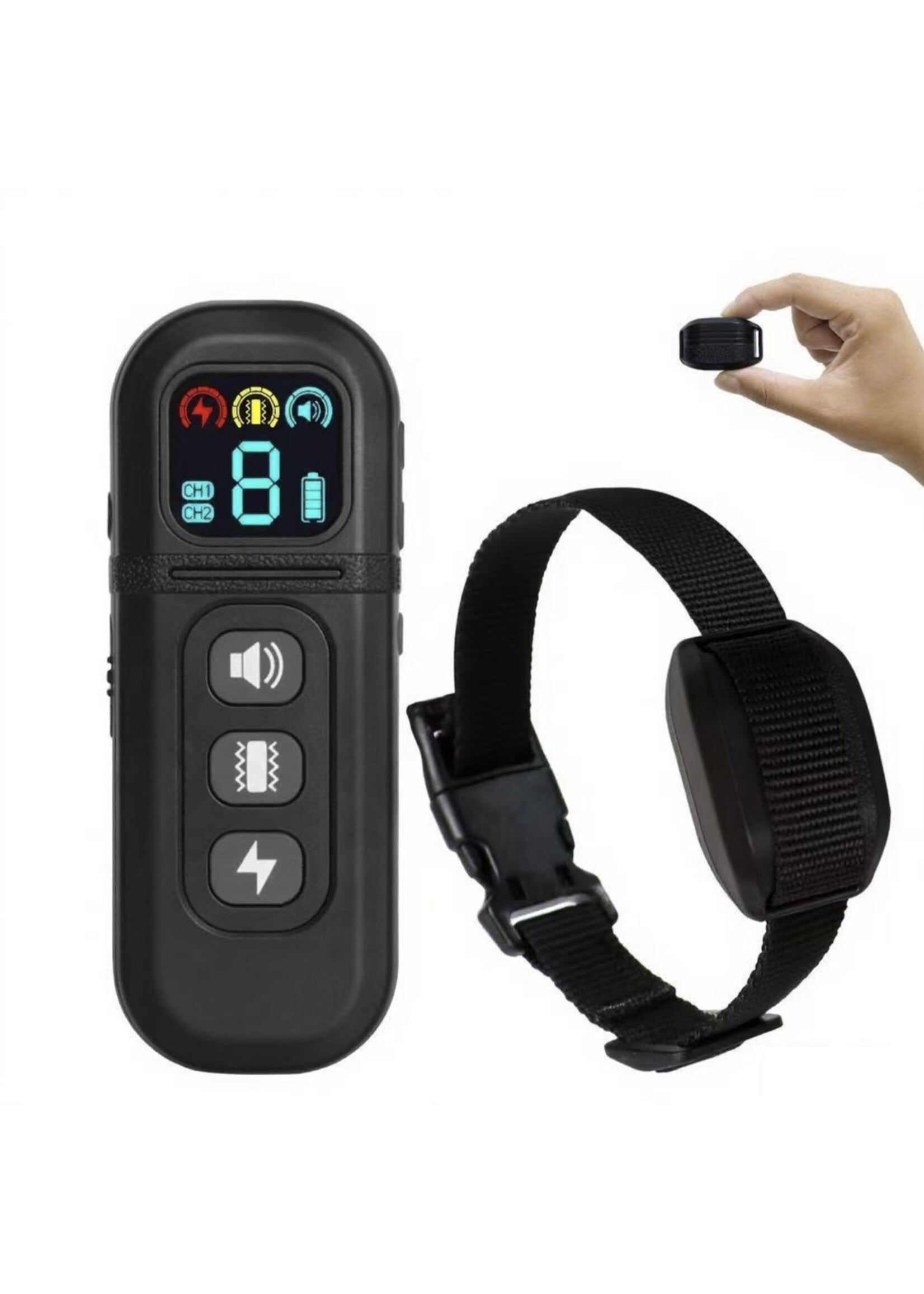 Mini Trainingshalsband voor Kleine Honden – 28,6 g – Kleurenscherm – 99 Niveaus – IPX7