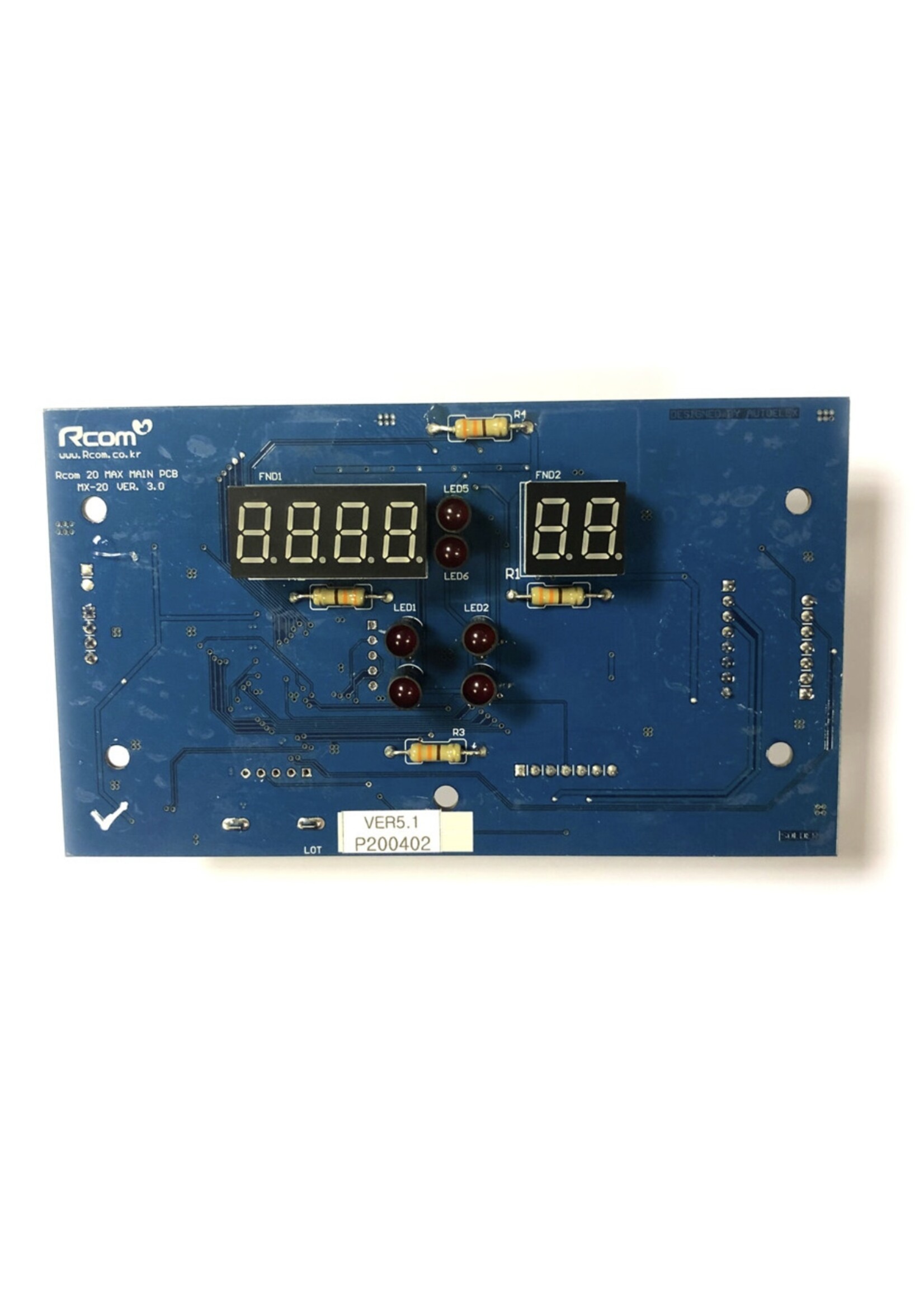 R-com Rcom 20 Max Hoofdprintplaat / Main PCB – 2020 VER5.1 – Blauw