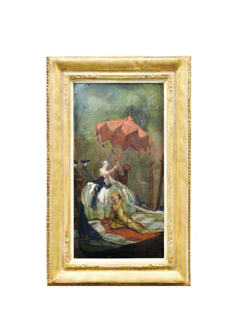 Domergue, Jean-Gabriel Jean-Gabriel Domergue, Charming lady under parasol, 1923