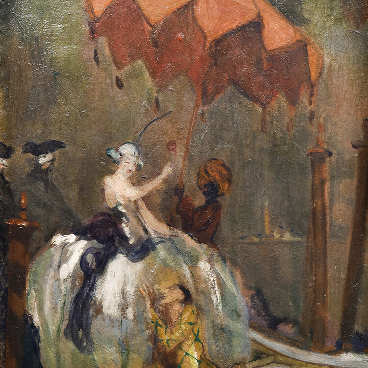 Domergue, Jean-Gabriel Jean-Gabriel Domergue (1889-1962) - Charmante dame onder parasol, 1923