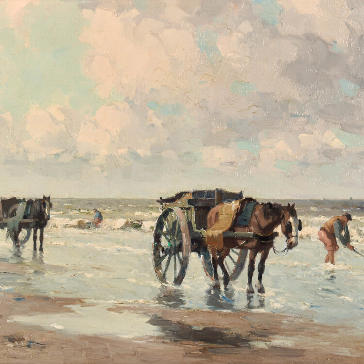 Gerard Delfgaauw (1882-1947 Gerard Delfgaauw (1882-1947, shell fishermen on the beach