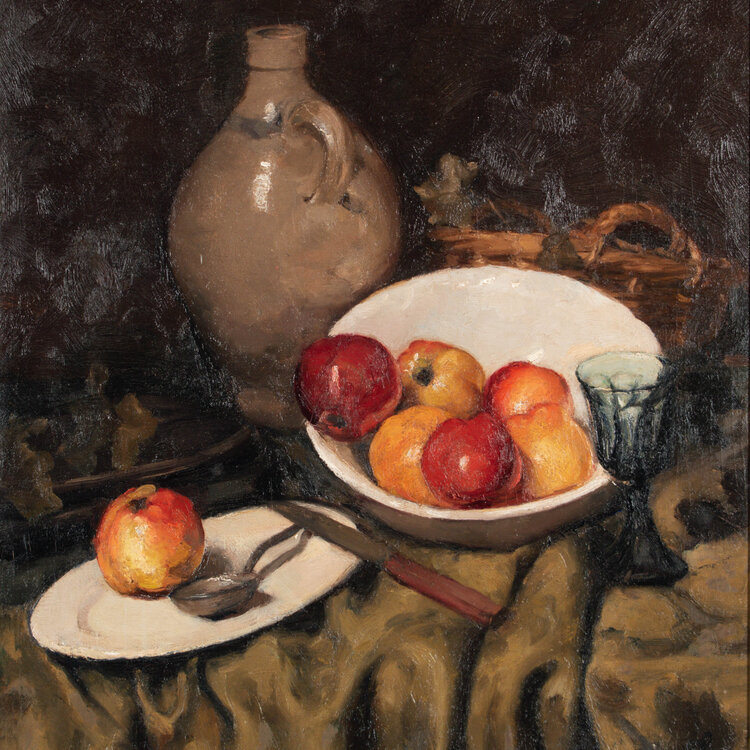 Ans van den Berg (1873-1942) Stilleven met appels