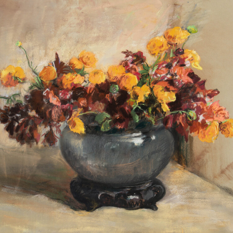 Ans van den Berg (1873-1942) Vaas met bloemen