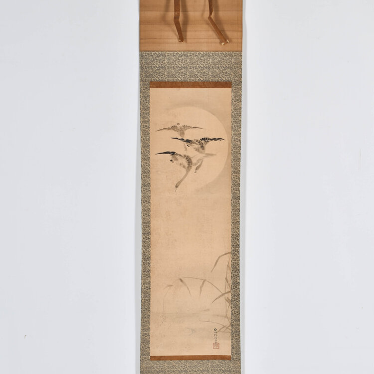 Kano Isen'in (1775-1828) Kano Isen'in (1775-1828) - Rolschildering - Kakejiku