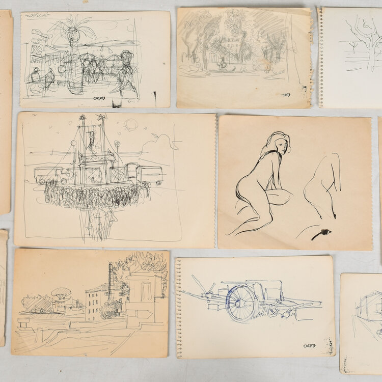 Wim Oepts (1904-1988) Wim Oepts (1904-1988) - Collection of sketches