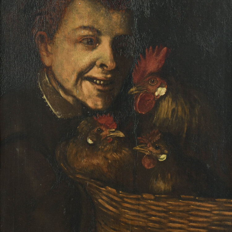 Toegeschreven aan Jan Victors (1620-1676) Attributed to Jan Victors (1620-1676) - The cockerel seller -