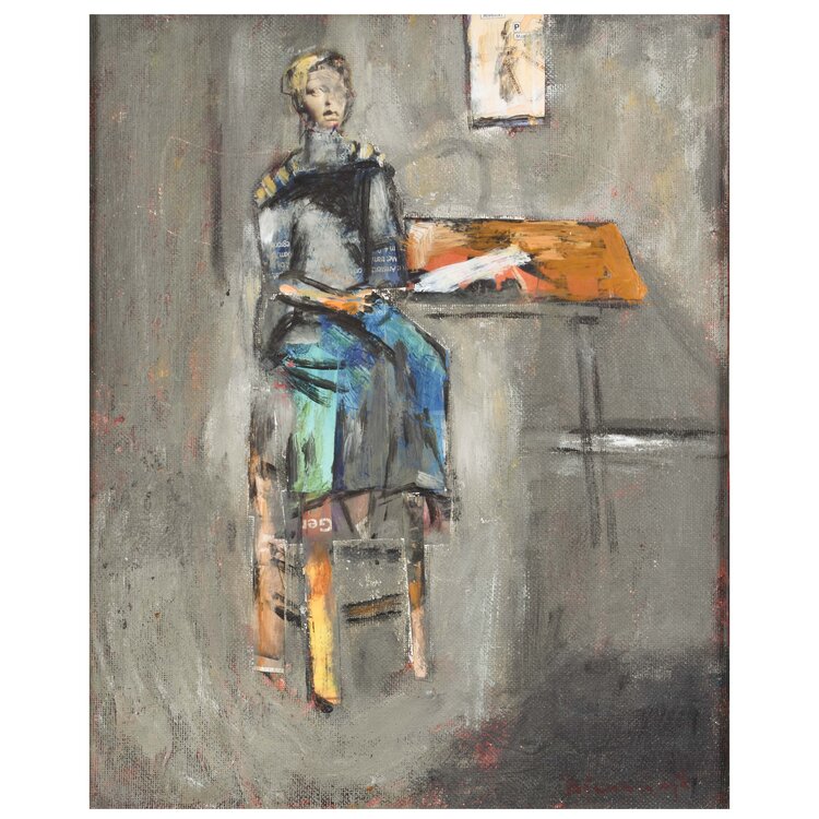 Helen Nieuwendijk (1946) Woman on stool