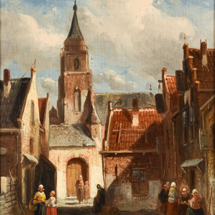 Charles Leickert (1816-1907) Charles Leickert (1816–1907)-  Torenstraat Scheveningen