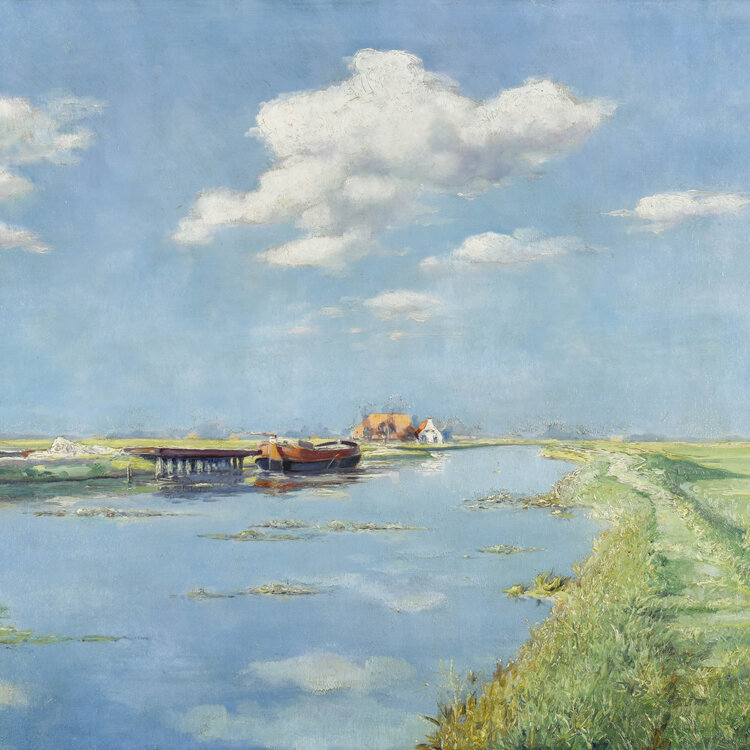 Willem de Groot (1877 - 1956) Een waterpoort in het winterlandschap