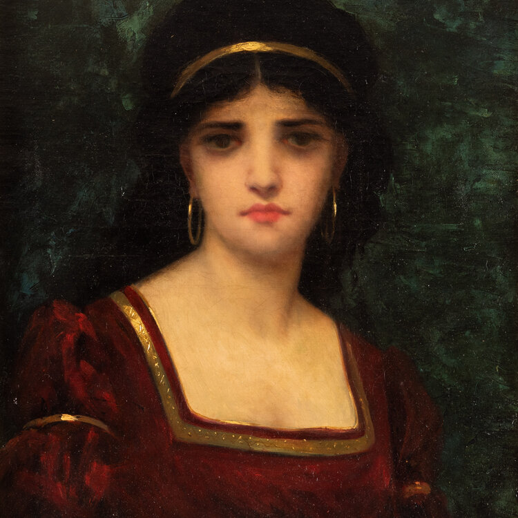 Paul Désiré Trouillebert (1829-1900) Portrait d'une jeune femme