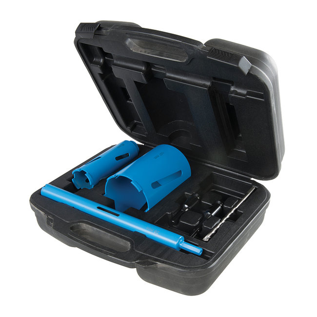 Silverline Diamant kernboor set - 28, 52 en 107 mm - 7 delig