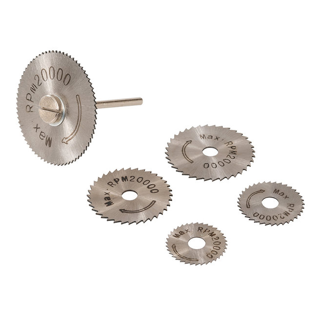 Silverline HSS snijschijven set 22, 25, 32, 35 en 44 mm