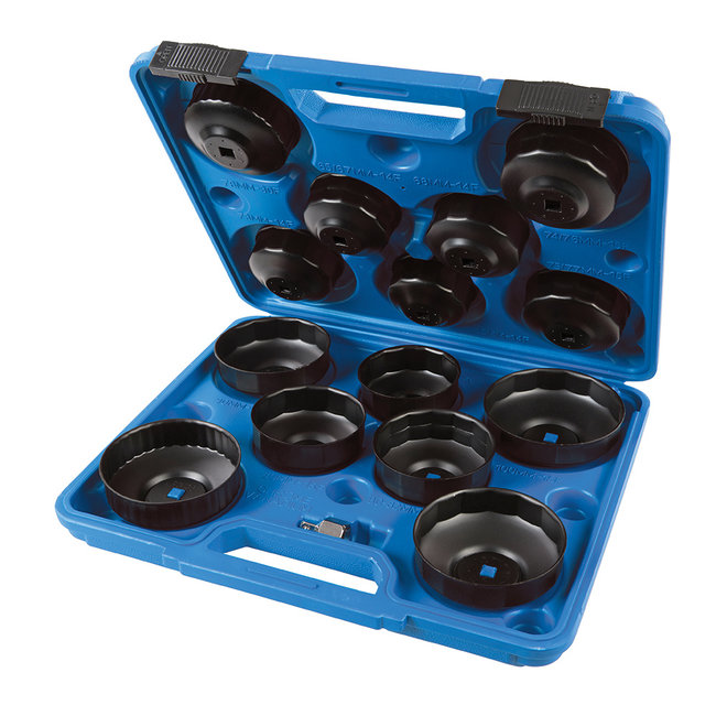 Silverline Oliefiltersleutelset - 65 t/m 93 mm - 15 delig