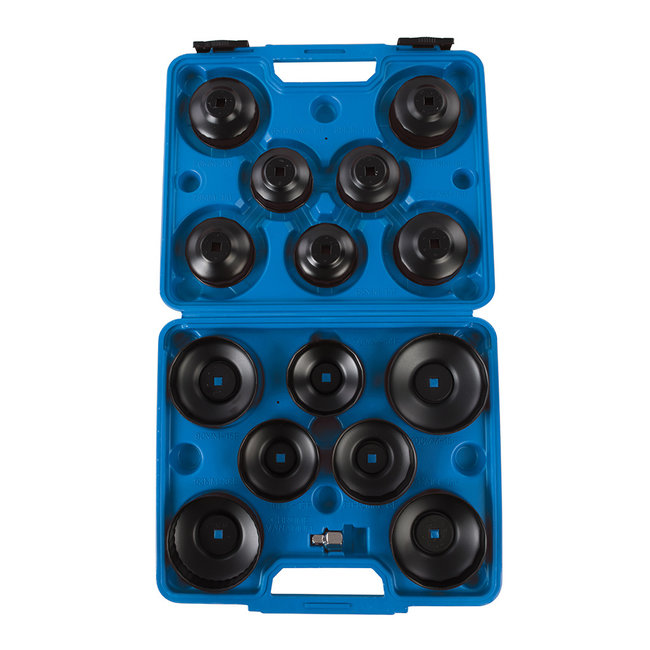 Silverline Oliefiltersleutelset - 65 t/m 93 mm - 15 delig