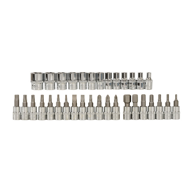 Silverline Dopsleutel set - metrisch - 1/4" - 38 delig