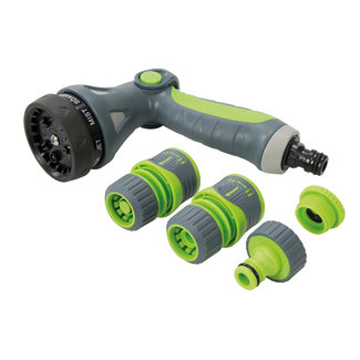 Silverline 5-delige sof-grip sproeier snelkoppeling set