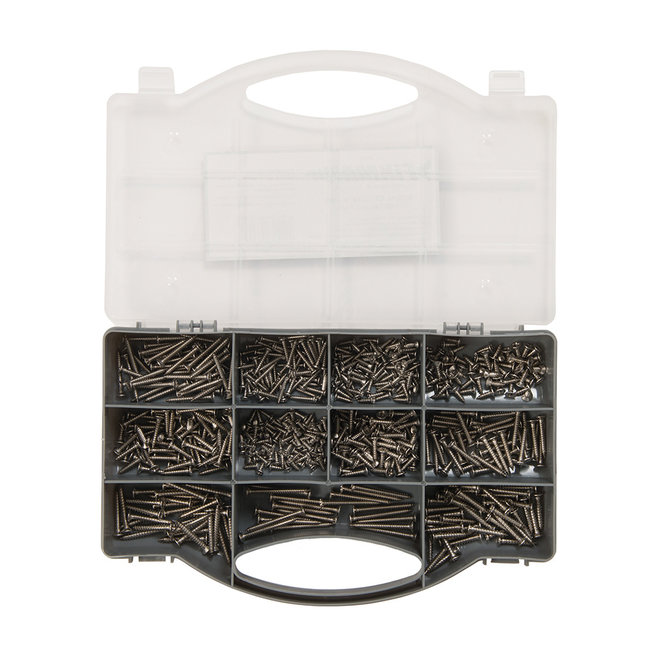 Fixman A2 zelftappende RVS schroef assortiment 570 delig