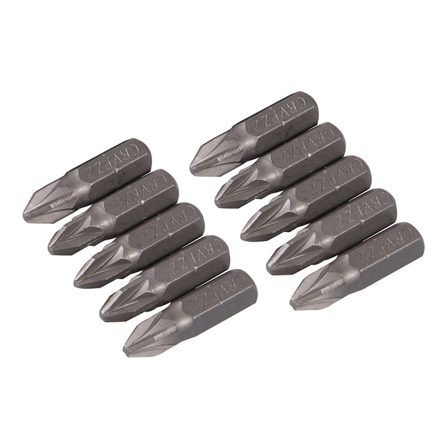 Silverline Schroefbits pozidriv PZ2 - 10 stuks