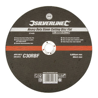 Silverline Heavy-Duty' steen snijschijf, plat 230 x 3 x 22,23 mm