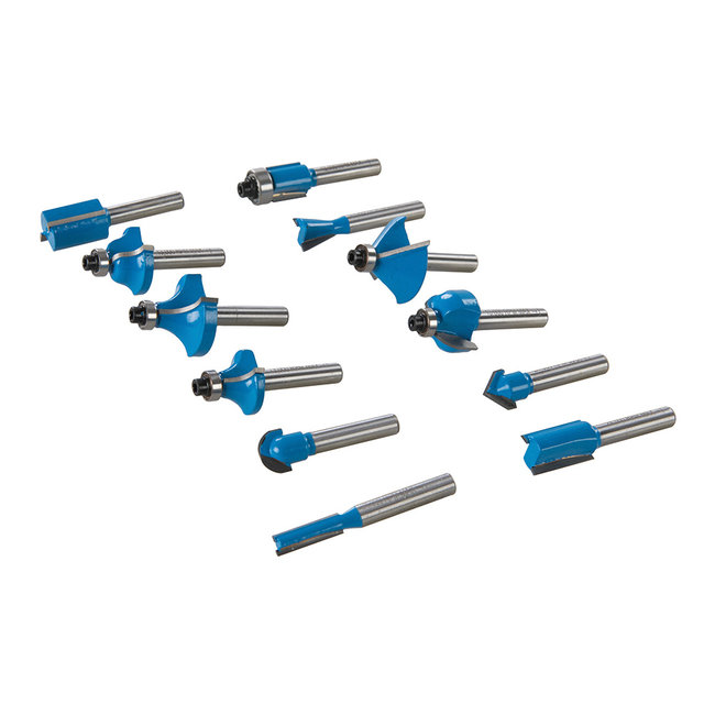 Silverline 12 delige 1/4" TCT frees set
