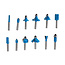 Silverline 12 delige 1/4" TCT frees set