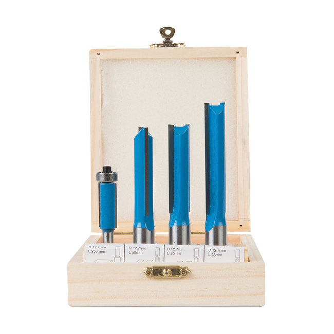 Silverline 4 delige keuken frees set 1/2" / 1/4"