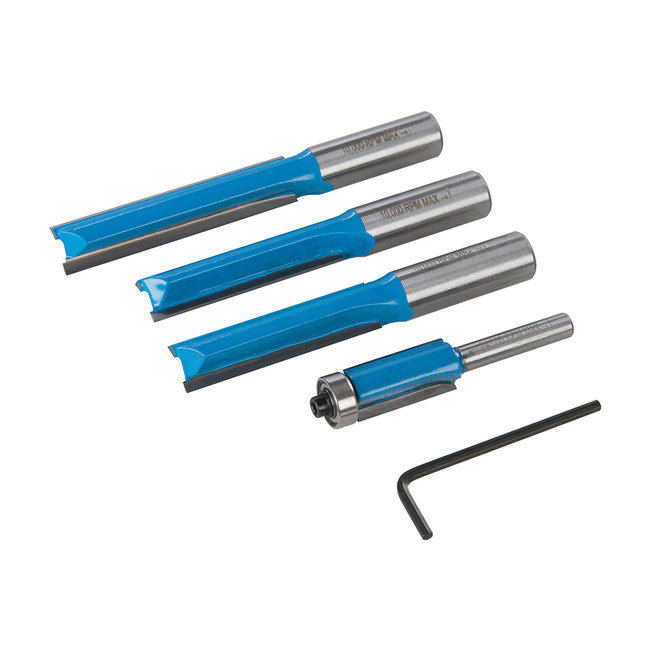 Silverline 4 delige keuken frees set 1/2" / 1/4"