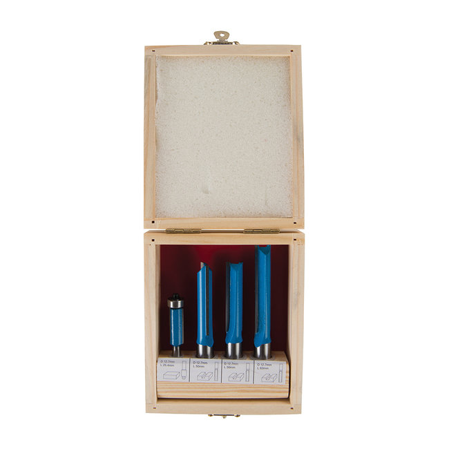 Silverline 4 delige keuken frees set 1/2" / 1/4"