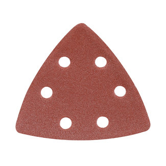 Silverline Schuurvellen 90 mm delta - korrel 120 - klittenband - stofgaten - 10 stuks Silverline Schuurvellen 90 mm delta - korrel 120 - klittenband - stofgaten - 10 stuks