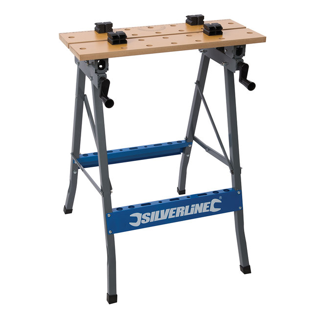 Silverline Heavy-Duty' werkbank met kantelbaar werkblad 150 kg