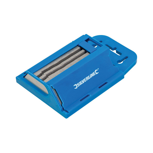 Silverline Reservemesjes - 0,6 mm - 100 stuks - opberghuls