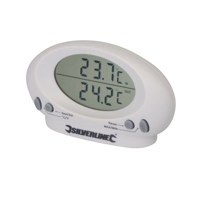 Silverline Binnen/buiten thermometer -50°C tot + 70°C