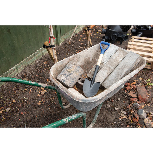 Silverline Mini spade 70 cm - ronde kop - houten schacht