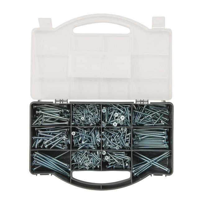 Fixman Verzinkschroef assortiment - zink geplateerd - 780 delig