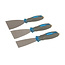 Silverline 3 delige plamuurmessen set, Expert 50, 75 en 100 mm