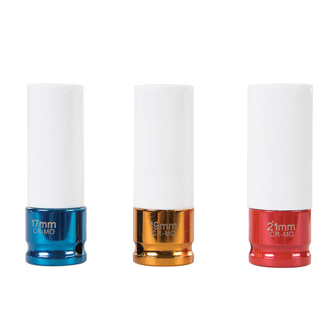 Silverline Slagmoerdoppenset, 3 stuks 1/2" / 17, 19 en 21 mm