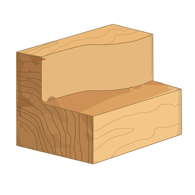 Silverline 8 mm mal groeffrees 3/4" x 1" x 3/4"