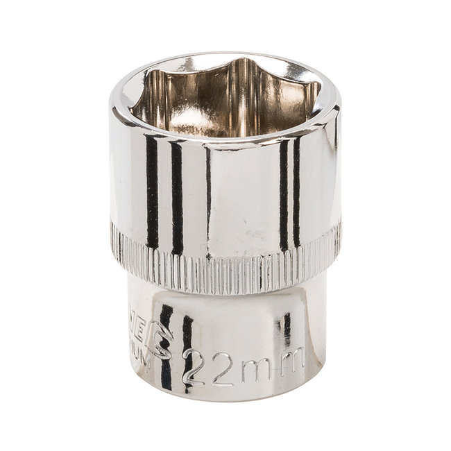 Silverline Zeskantige 1/2" metrische dop 22 mm