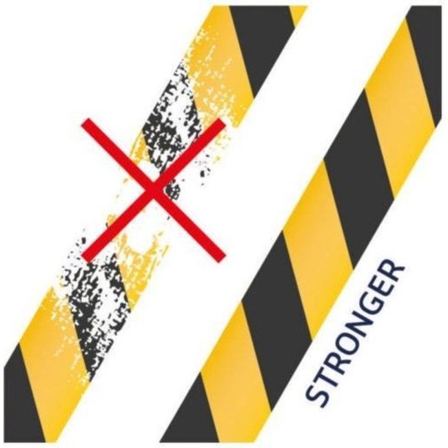 HPX Zelfklevende hoogwaardige markeringstape  - geel/zwart 48mm x 33 meter