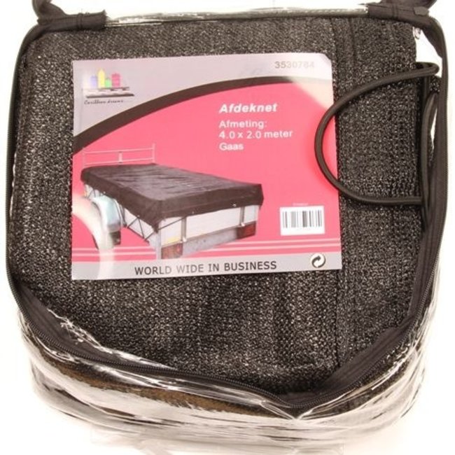 Aanhanger afdeknet 4 x 2 meter gaas