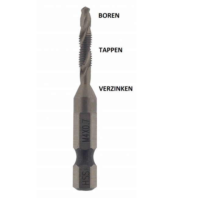 Benson Boor-Tap Set 6-delig – M3 t/m M10 – Boren, Tappen en Verzinken