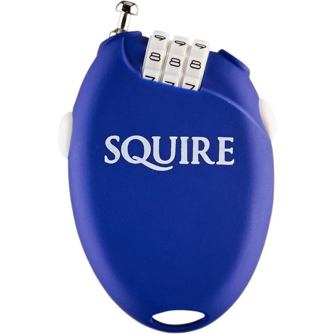 Squire kabelcijferslot Retrac 2 kleur blauw